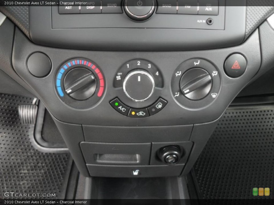 Charcoal Interior Controls for the 2010 Chevrolet Aveo LT Sedan #39099562