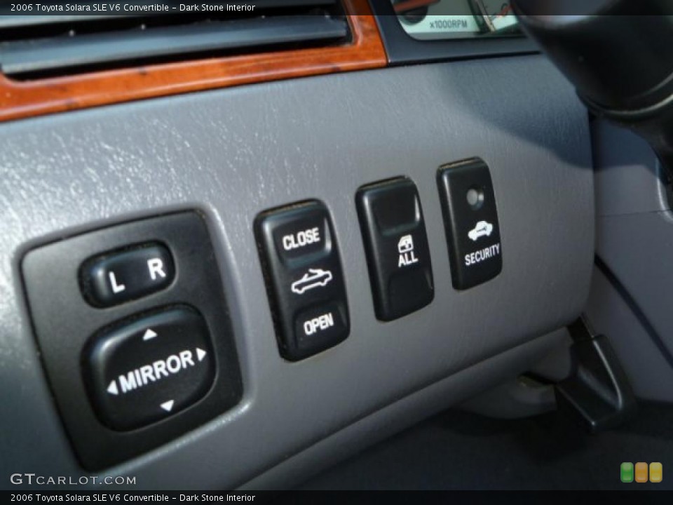 Dark Stone Interior Controls for the 2006 Toyota Solara SLE V6 Convertible #39101030