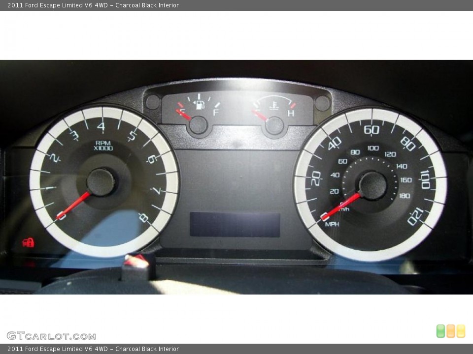 Charcoal Black Interior Gauges for the 2011 Ford Escape Limited V6 4WD #39101830