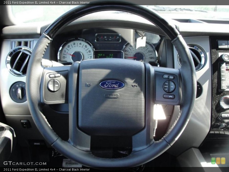 Charcoal Black Interior Steering Wheel for the 2011 Ford Expedition EL Limited 4x4 #39101858