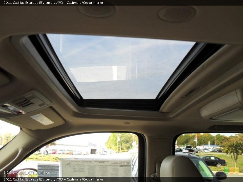 Cashmere/Cocoa Interior Sunroof for the 2011 Cadillac Escalade ESV Luxury AWD #39102969
