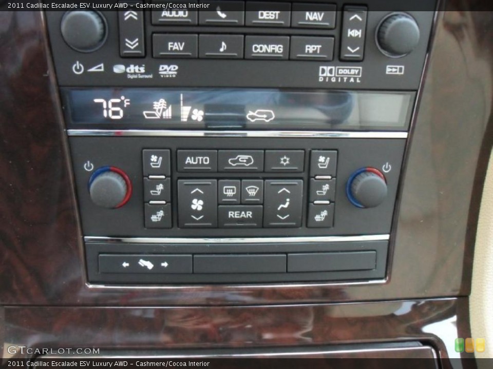 Cashmere/Cocoa Interior Controls for the 2011 Cadillac Escalade ESV Luxury AWD #39103033