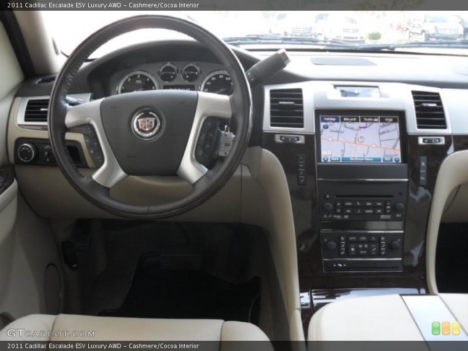 Cashmere/Cocoa Interior Dashboard for the 2011 Cadillac Escalade ESV Luxury AWD #39103107