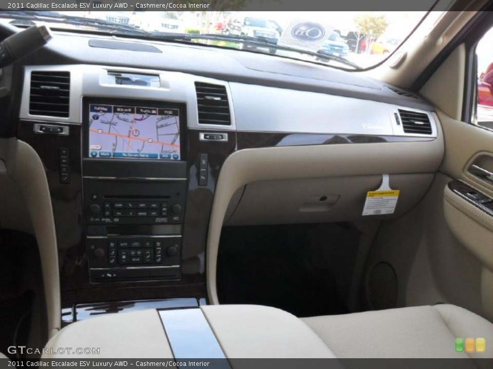 Cashmere/Cocoa Interior Dashboard for the 2011 Cadillac Escalade ESV Luxury AWD #39103121