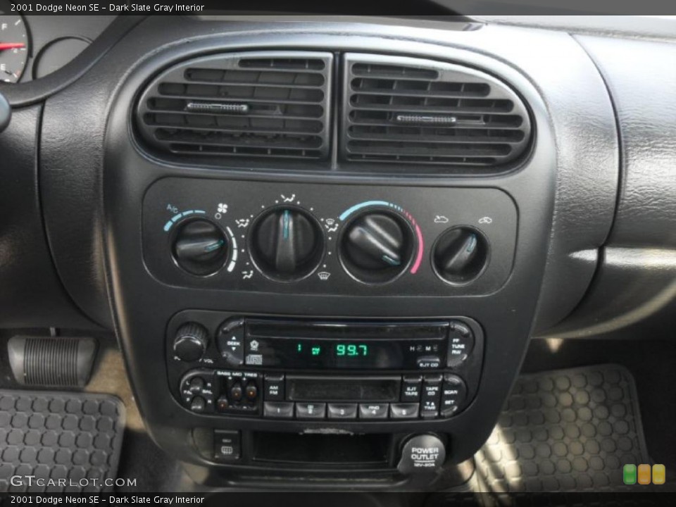 Dark Slate Gray Interior Controls for the 2001 Dodge Neon SE #39103854