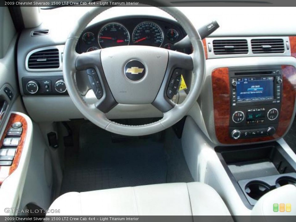 Light Titanium Interior Dashboard for the 2009 Chevrolet Silverado 1500 LTZ Crew Cab 4x4 #39106217