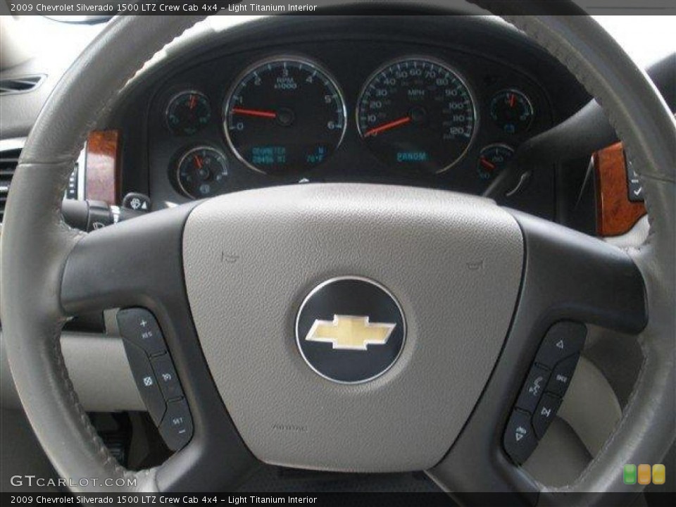 Light Titanium Interior Steering Wheel for the 2009 Chevrolet Silverado 1500 LTZ Crew Cab 4x4 #39106429