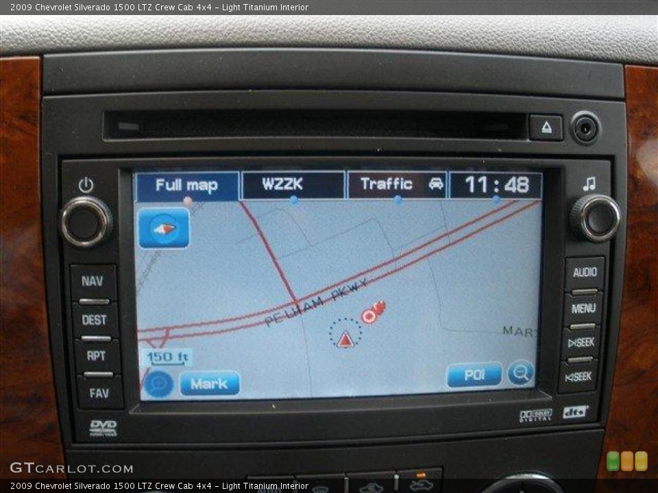 Light Titanium Interior Navigation for the 2009 Chevrolet Silverado 1500 LTZ Crew Cab 4x4 #39106453