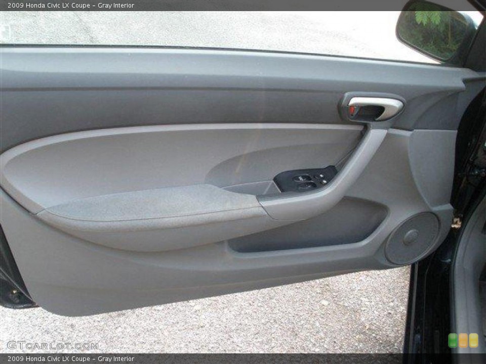Gray Interior Door Panel for the 2009 Honda Civic LX Coupe #39107209