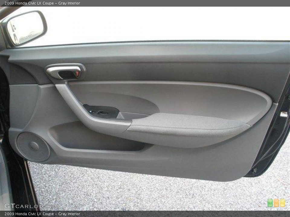 Gray Interior Door Panel for the 2009 Honda Civic LX Coupe #39107237