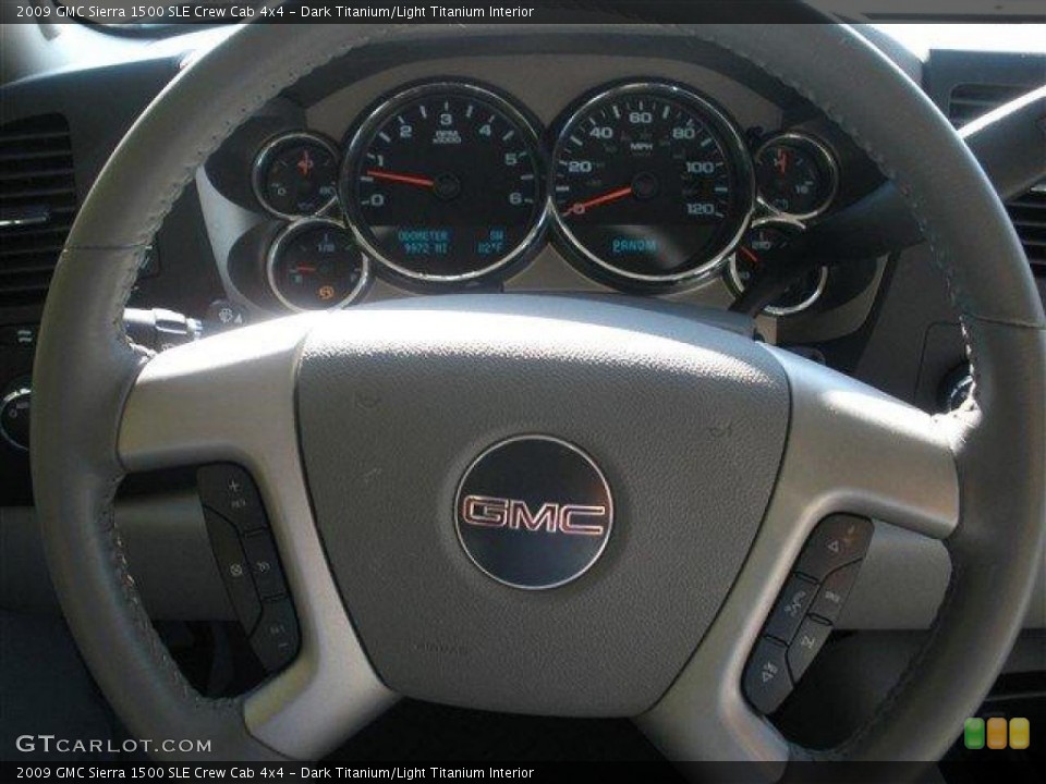 Dark Titanium/Light Titanium Interior Steering Wheel for the 2009 GMC Sierra 1500 SLE Crew Cab 4x4 #39109661