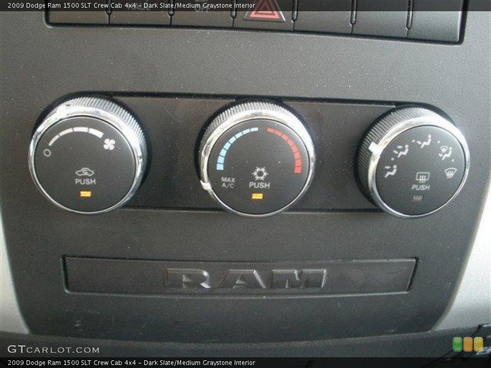 Dark Slate/Medium Graystone Interior Controls for the 2009 Dodge Ram 1500 SLT Crew Cab 4x4 #39110533