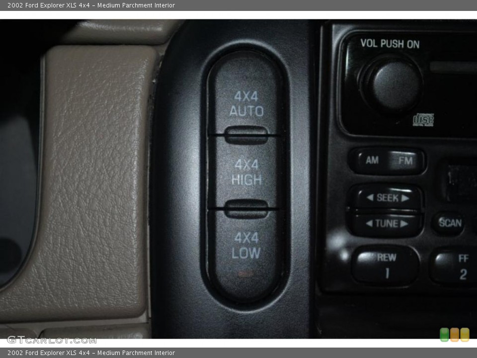 Medium Parchment Interior Controls for the 2002 Ford Explorer XLS 4x4 #39110753