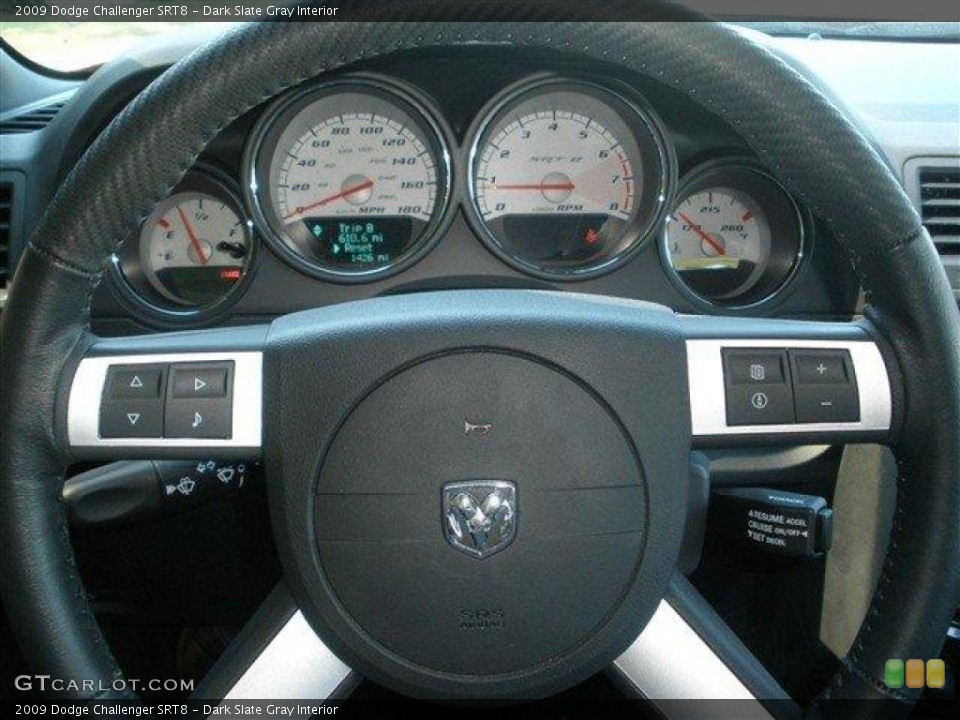 Dark Slate Gray Interior Steering Wheel for the 2009 Dodge Challenger SRT8 #39113750