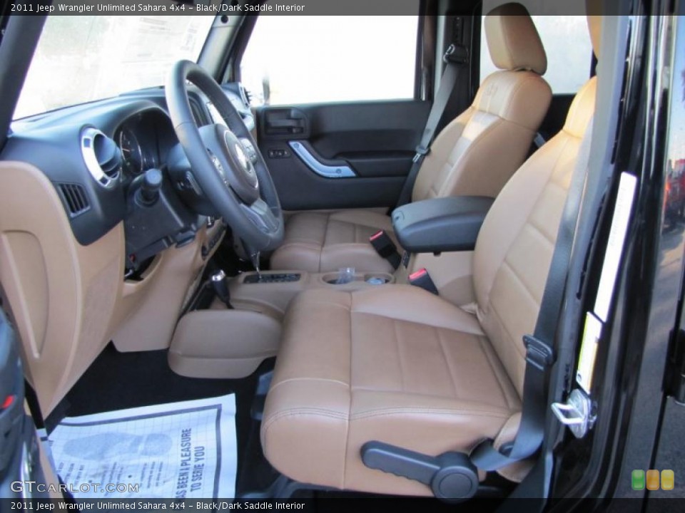 Black/Dark Saddle Interior Photo for the 2011 Jeep Wrangler Unlimited Sahara 4x4 #39113960