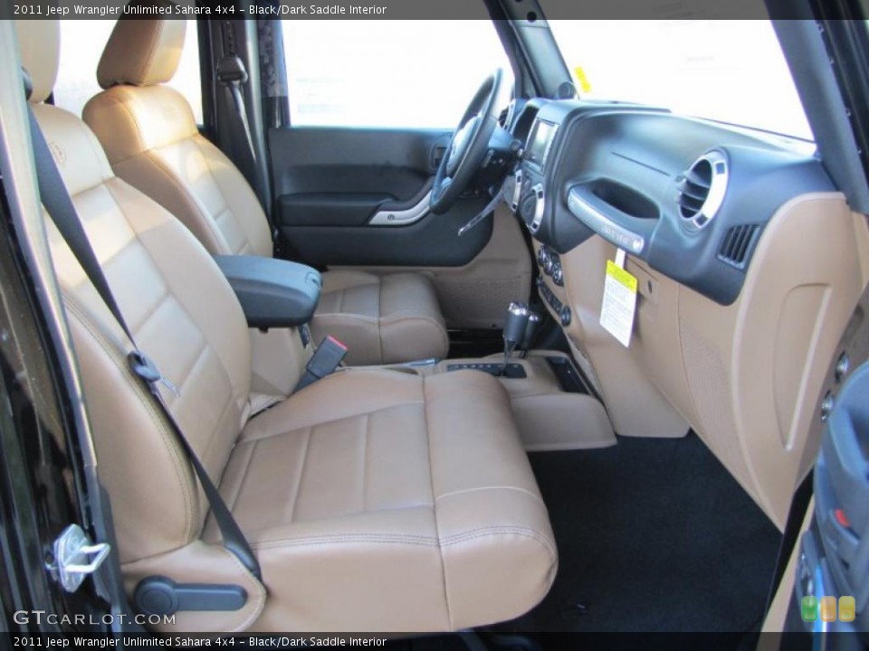Black/Dark Saddle Interior Photo for the 2011 Jeep Wrangler Unlimited Sahara 4x4 #39114000