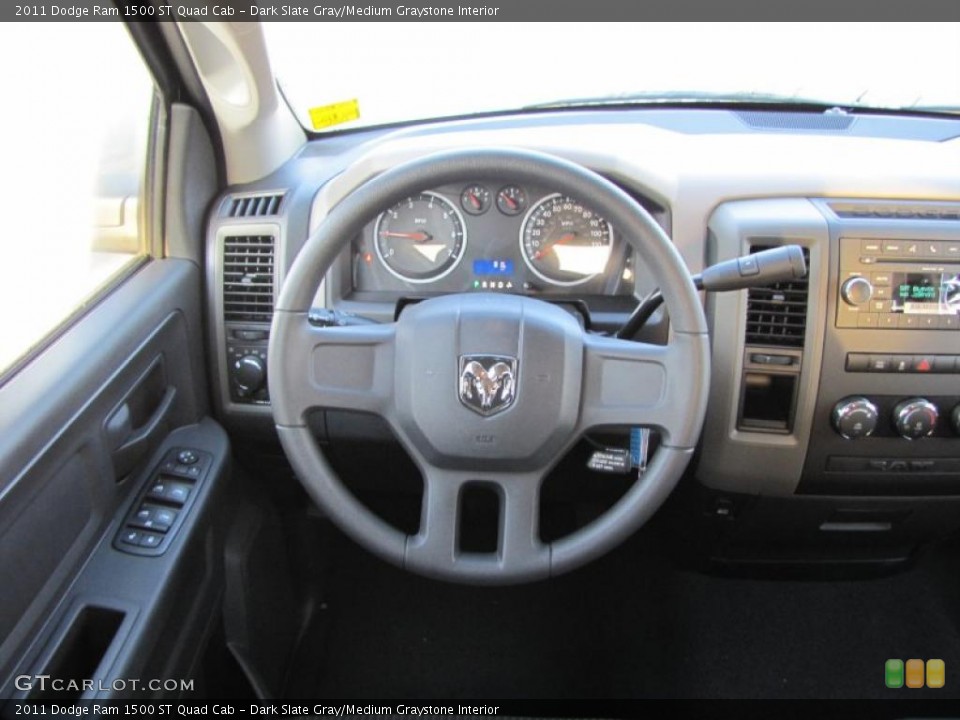 Dark Slate Gray/Medium Graystone Interior Steering Wheel for the 2011 Dodge Ram 1500 ST Quad Cab #39114300