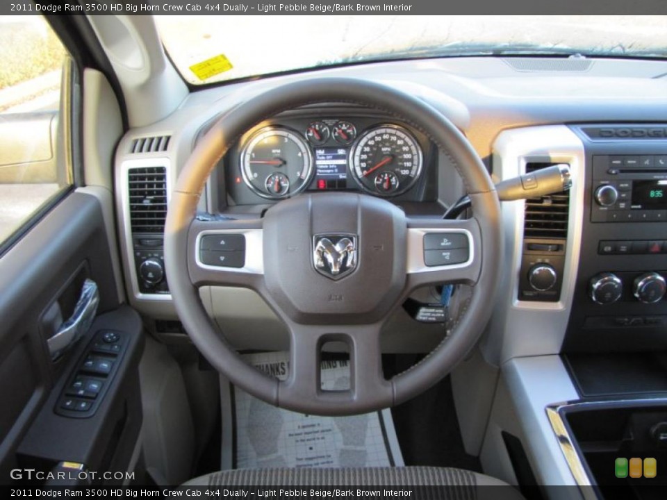Light Pebble Beige/Bark Brown Interior Steering Wheel for the 2011 Dodge Ram 3500 HD Big Horn Crew Cab 4x4 Dually #39114552
