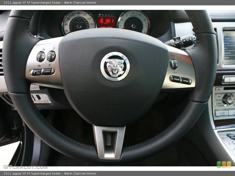 Warm Charcoal Interior Steering Wheel for the 2011 Jaguar XF XF Supercharged Sedan #39115112