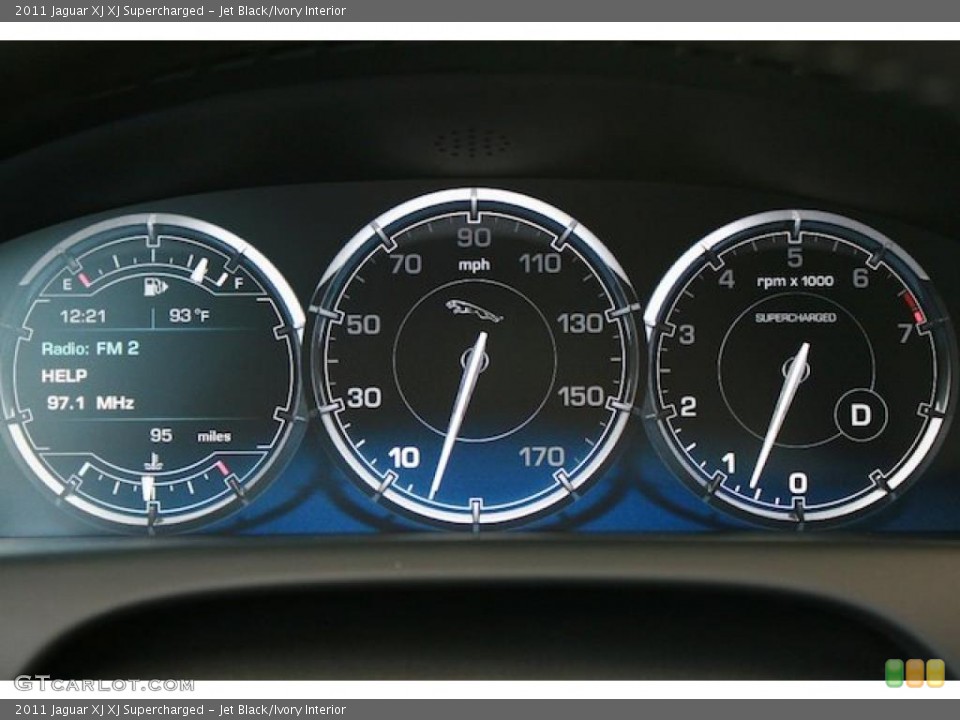Jet Black/Ivory Interior Gauges for the 2011 Jaguar XJ XJ Supercharged #39115405