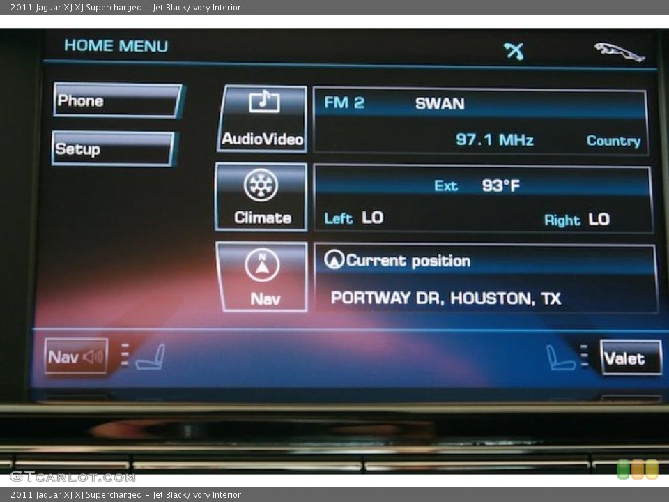 Jet Black/Ivory Interior Navigation for the 2011 Jaguar XJ XJ Supercharged #39115481