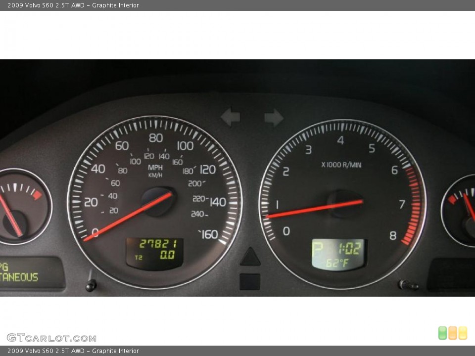 Graphite Interior Gauges for the 2009 Volvo S60 2.5T AWD #39117350