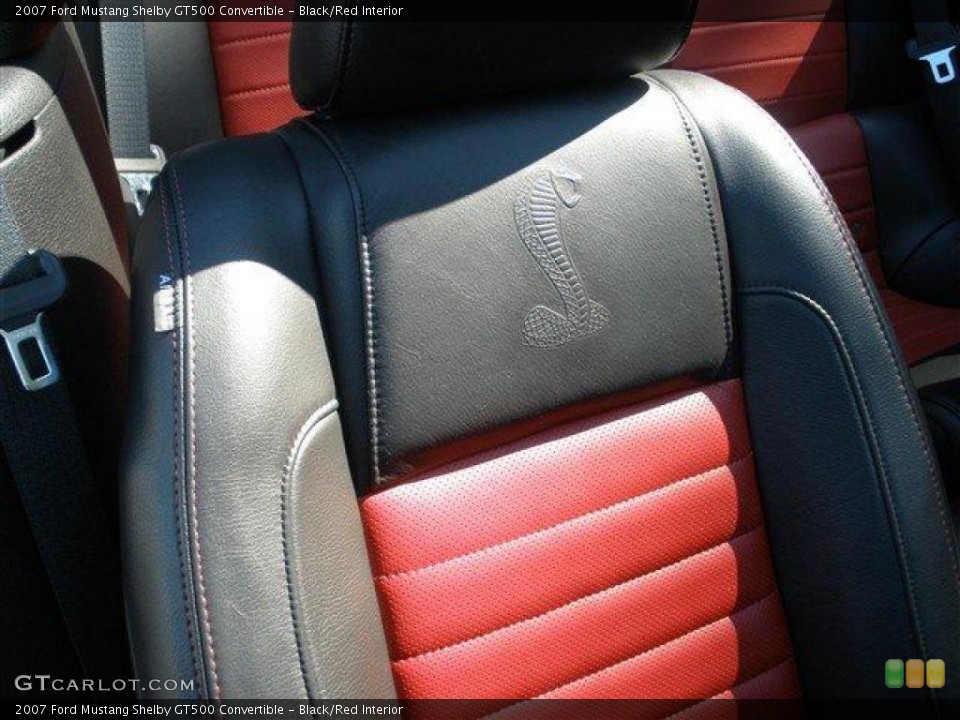 Black/Red Interior Photo for the 2007 Ford Mustang Shelby GT500 Convertible #39117537