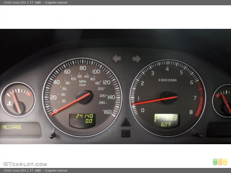Graphite Interior Gauges for the 2009 Volvo S60 2.5T AWD #39117861