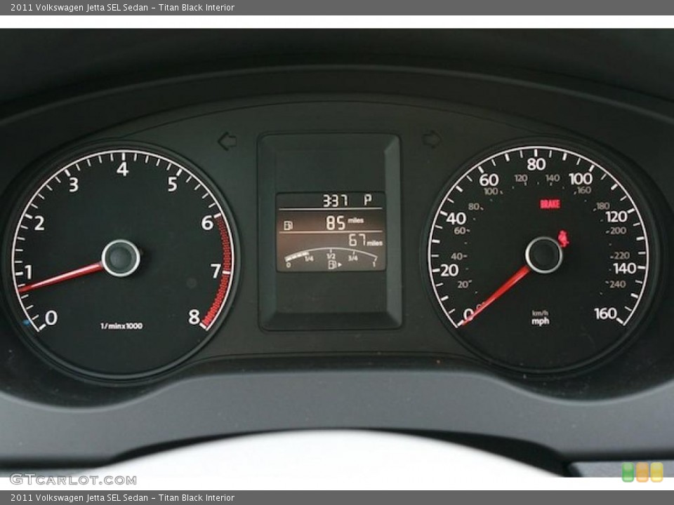 Titan Black Interior Gauges for the 2011 Volkswagen Jetta SEL Sedan #39118888