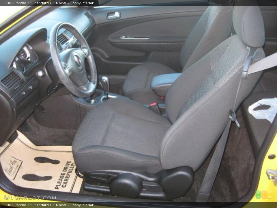 Ebony Interior Photo for the 2007 Pontiac G5  #39120920
