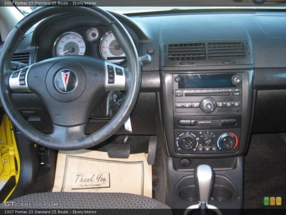 Ebony Interior Dashboard for the 2007 Pontiac G5  #39120940