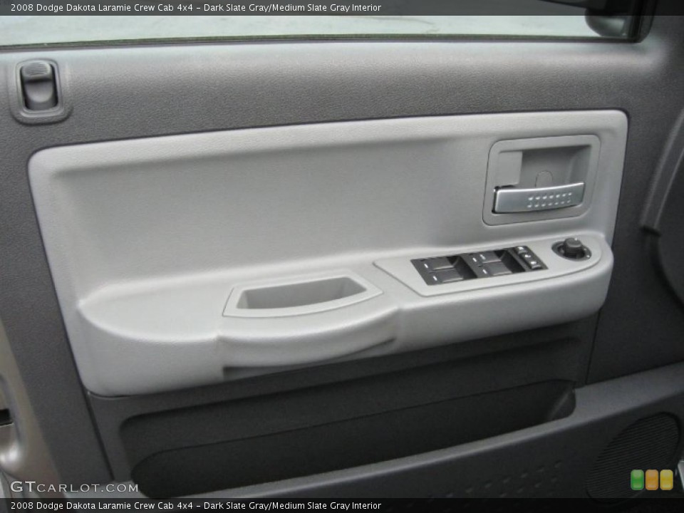 Dark Slate Gray/Medium Slate Gray Interior Door Panel for the 2008 Dodge Dakota Laramie Crew Cab 4x4 #39122158