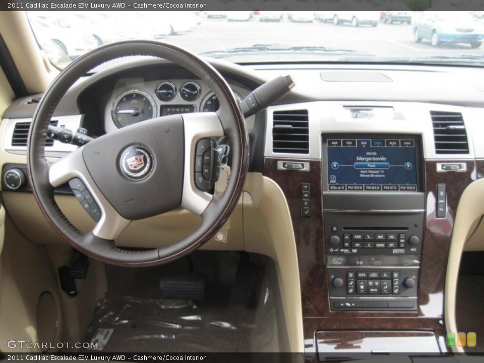 Cashmere/Cocoa Interior Dashboard for the 2011 Cadillac Escalade ESV Luxury AWD #39122342