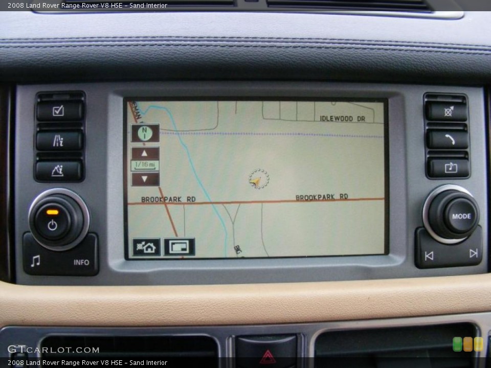 Sand Interior Navigation for the 2008 Land Rover Range Rover V8 HSE #39123908