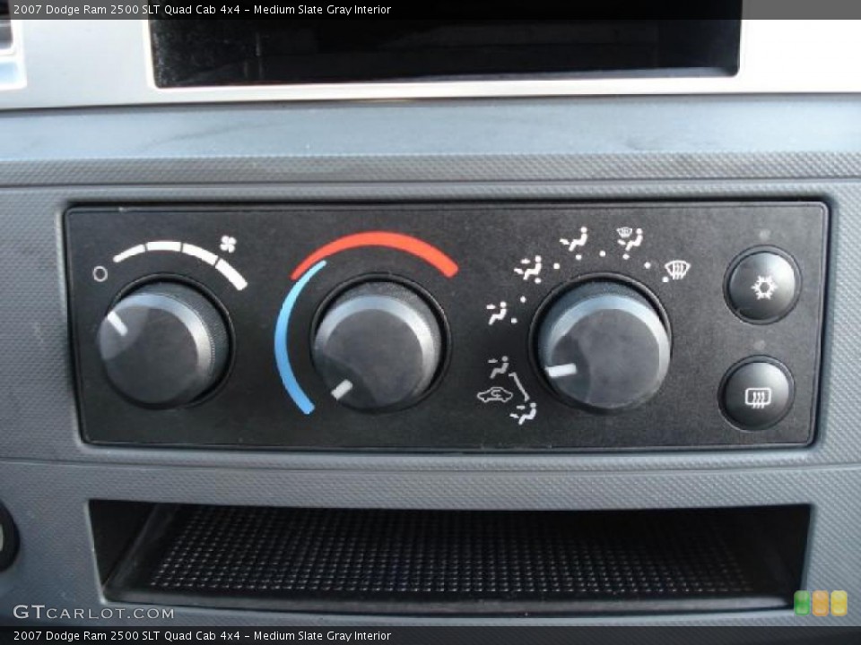 Medium Slate Gray Interior Controls for the 2007 Dodge Ram 2500 SLT Quad Cab 4x4 #39126975