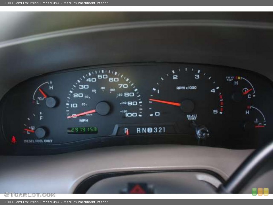 Medium Parchment Interior Gauges for the 2003 Ford Excursion Limited 4x4 #39127207