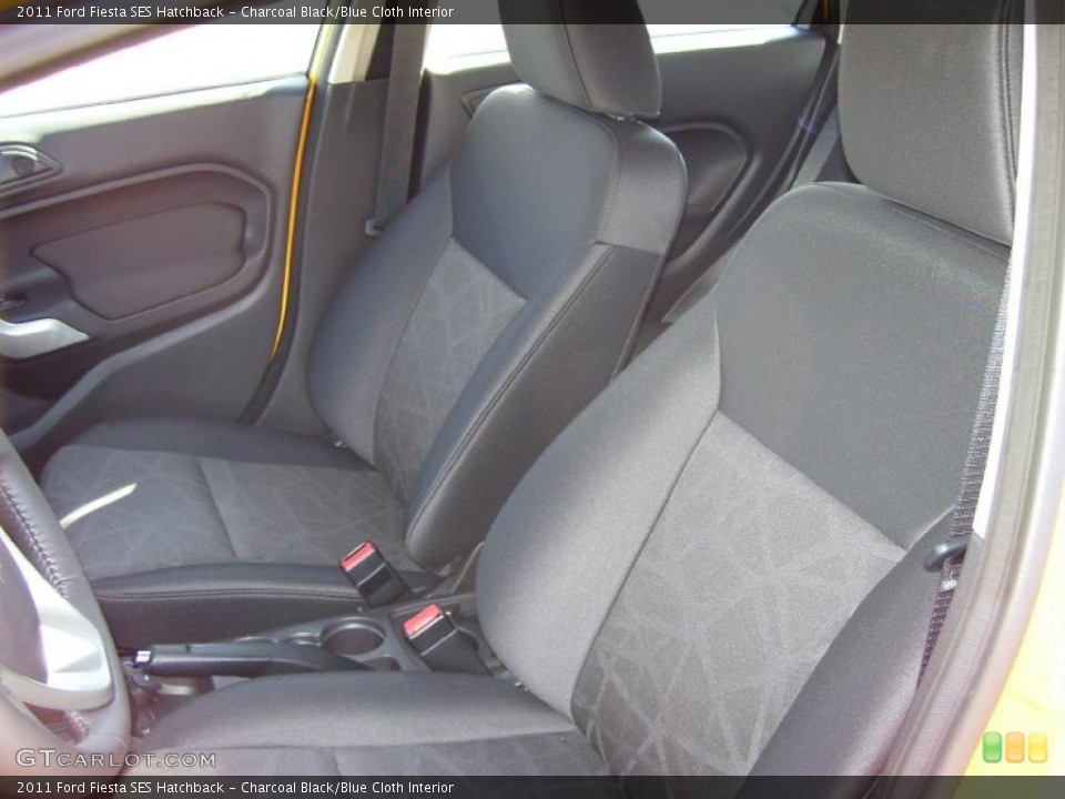 Charcoal Black/Blue Cloth Interior Photo for the 2011 Ford Fiesta SES Hatchback #39127983