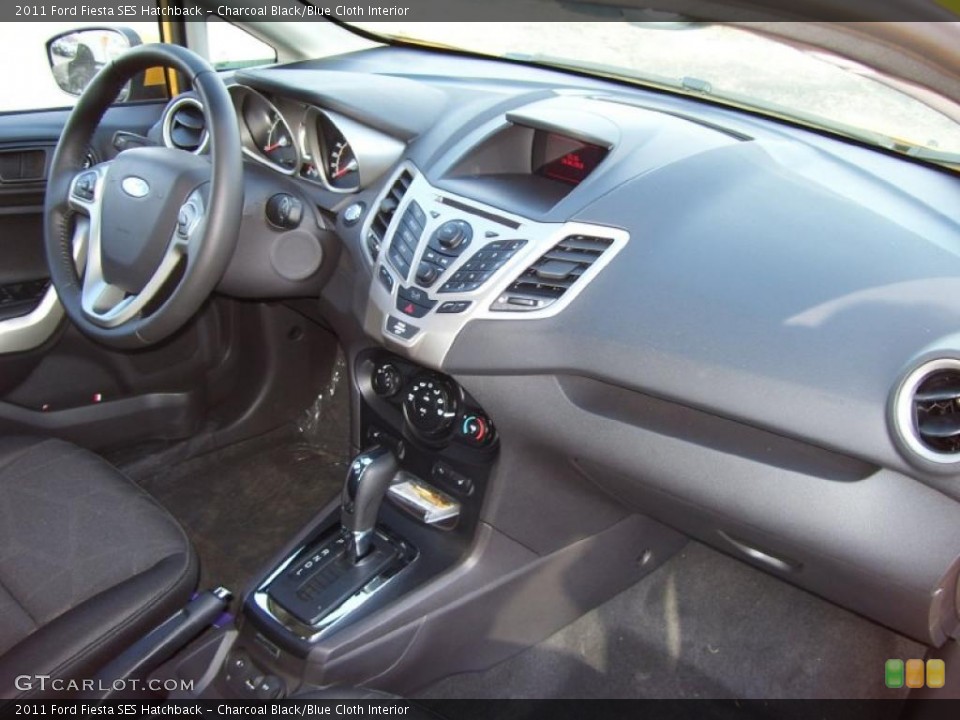 Charcoal Black/Blue Cloth Interior Dashboard for the 2011 Ford Fiesta SES Hatchback #39128079