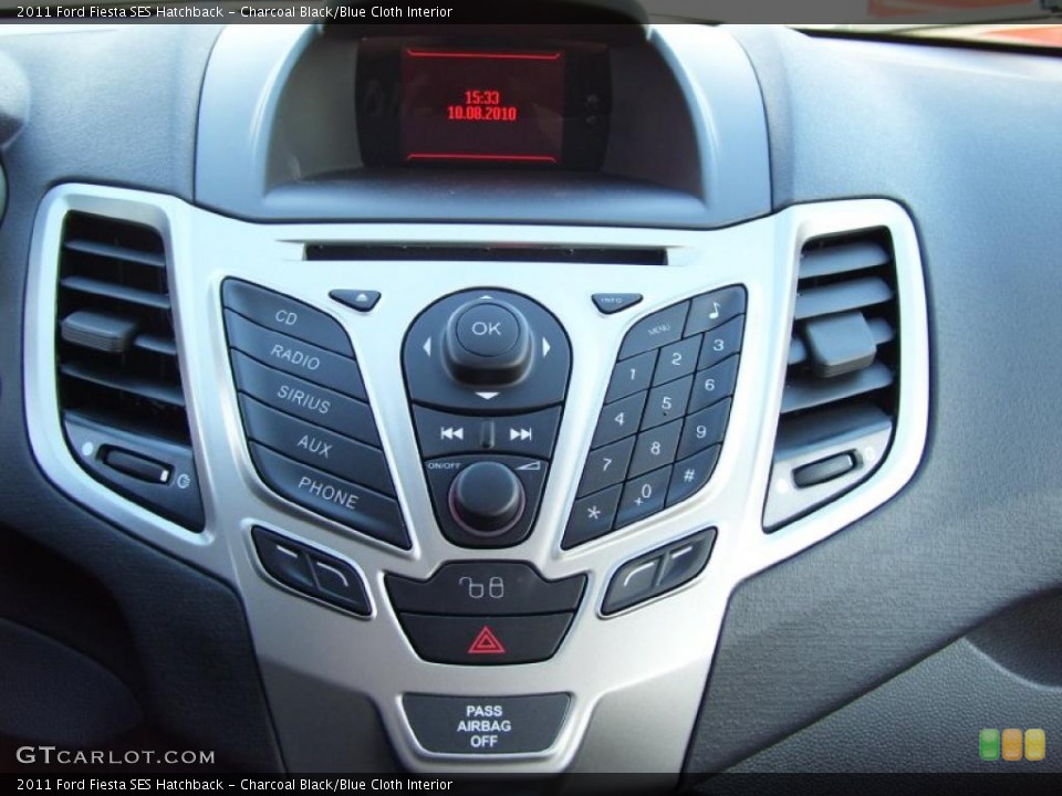 Charcoal Black/Blue Cloth Interior Controls for the 2011 Ford Fiesta SES Hatchback #39128163