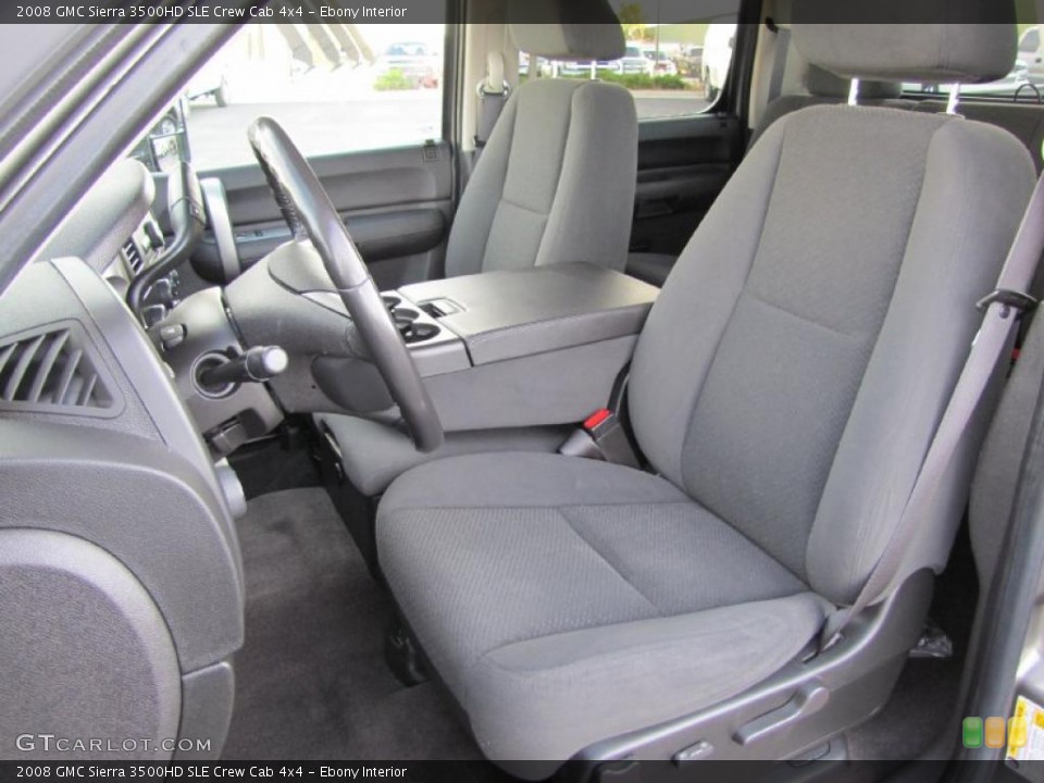Ebony Interior Photo for the 2008 GMC Sierra 3500HD SLE Crew Cab 4x4 #39130043