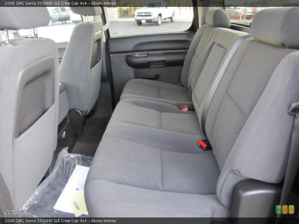 Ebony Interior Photo for the 2008 GMC Sierra 3500HD SLE Crew Cab 4x4 #39130055
