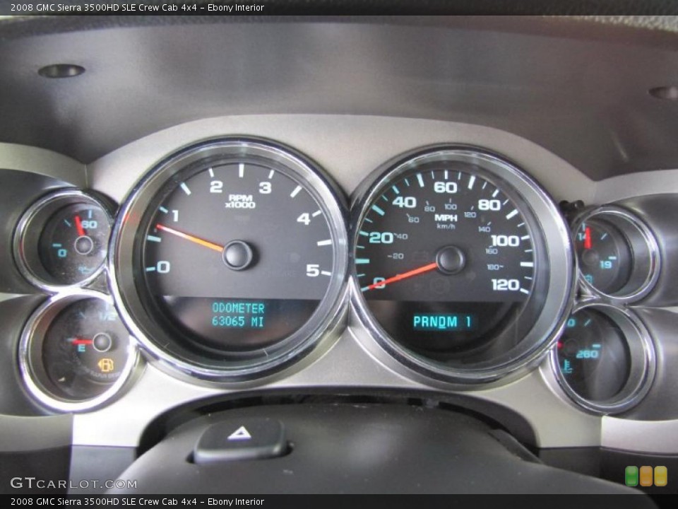 Ebony Interior Gauges for the 2008 GMC Sierra 3500HD SLE Crew Cab 4x4 #39130119