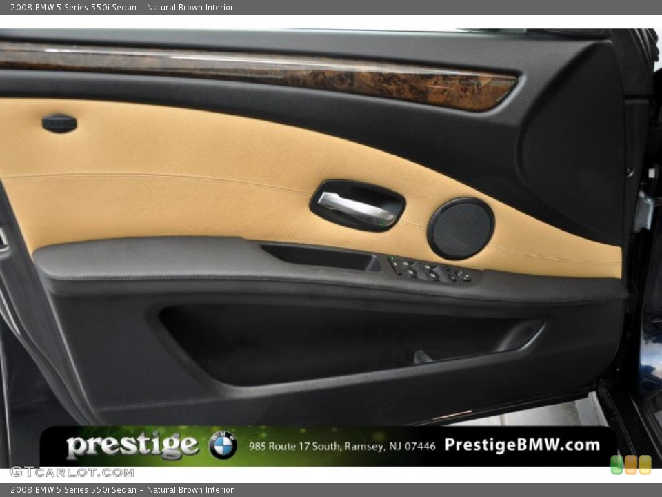 Natural Brown Interior Door Panel for the 2008 BMW 5 Series 550i Sedan #39130703