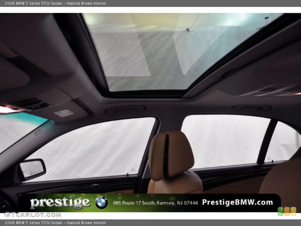 Natural Brown Interior Sunroof for the 2008 BMW 5 Series 550i Sedan #39130723
