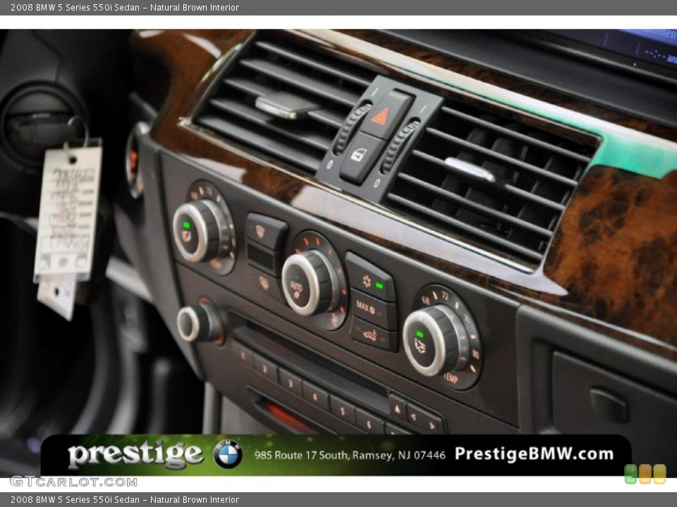 Natural Brown Interior Controls for the 2008 BMW 5 Series 550i Sedan #39130783