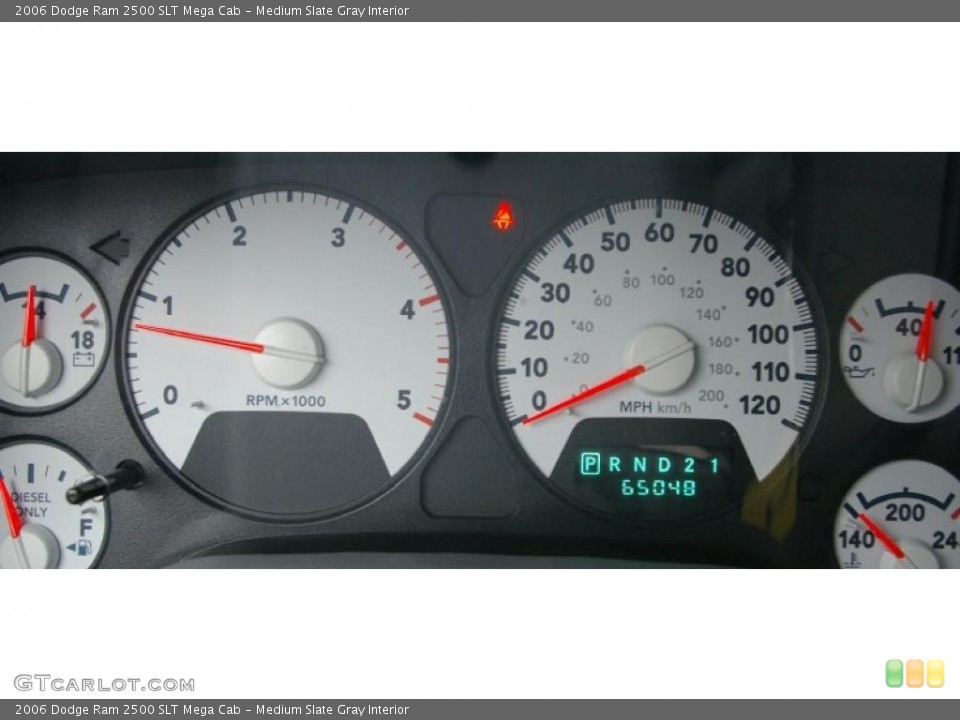 Medium Slate Gray Interior Gauges for the 2006 Dodge Ram 2500 SLT Mega Cab #39131887