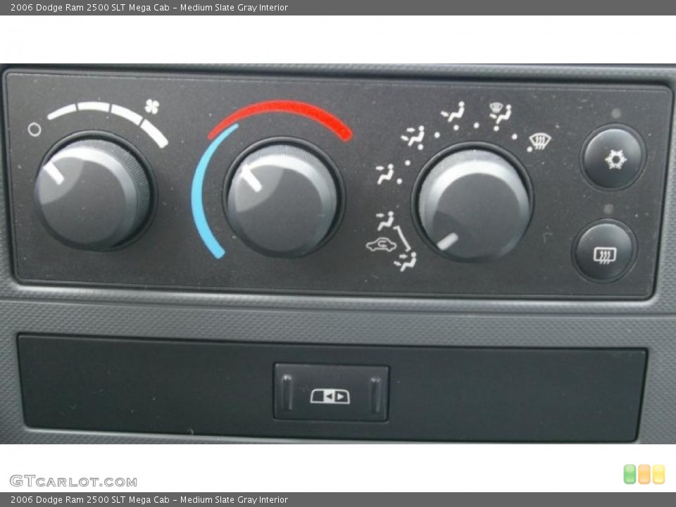 Medium Slate Gray Interior Controls for the 2006 Dodge Ram 2500 SLT Mega Cab #39131939