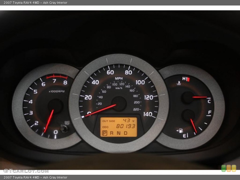 Ash Gray Interior Gauges for the 2007 Toyota RAV4 4WD #39132411