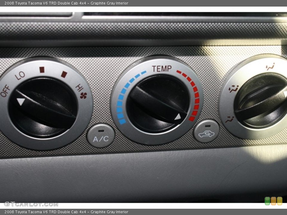 Graphite Gray Interior Controls for the 2008 Toyota Tacoma V6 TRD Double Cab 4x4 #39132891
