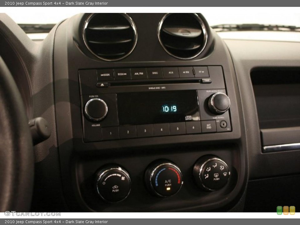 Dark Slate Gray Interior Controls for the 2010 Jeep Compass Sport 4x4 #39133767